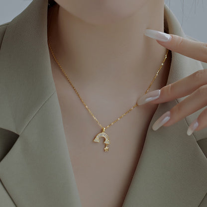 [Polaidi Jewelry]Unique Rainbow Star Necklace