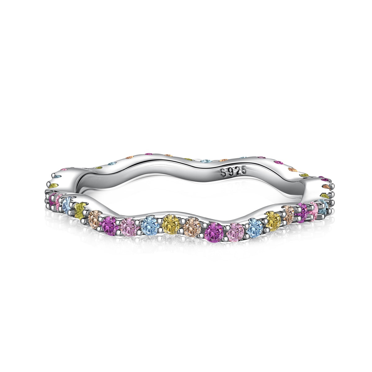 [Polaidi Jewelry]Dainty Colorful Round Cut Party Ring