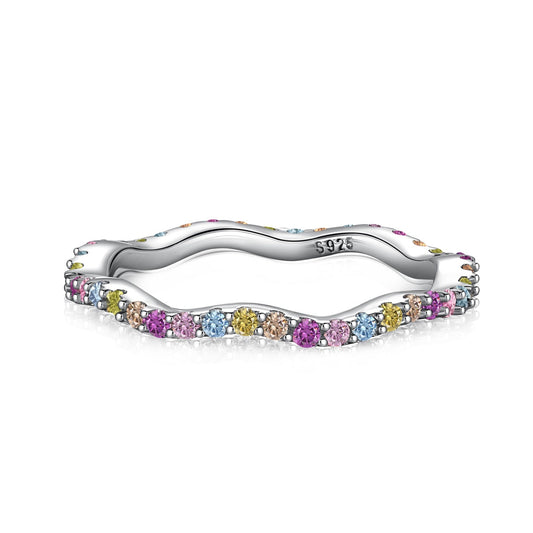 [Polaidi Jewelry]Dainty Colorful Round Cut Party Ring