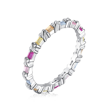 [Polaidi Jewelry]Charming Colorful Round Cut Daily Ring