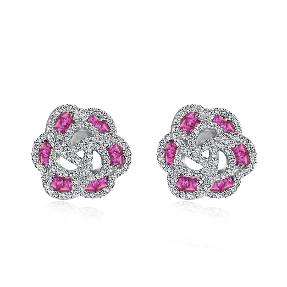 [Polaidi Jewelry]Exquisite Flower Shape Daily Earrings
