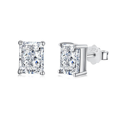 [Polaidi Jewelry]Radiant Luxurious Princess Cut Daily Earrings