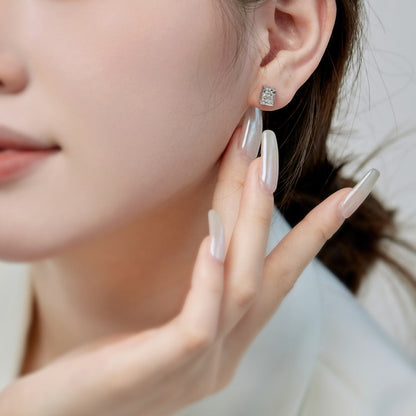 [Polaidi Jewelry]Radiant Luxurious Princess Cut Daily Earrings