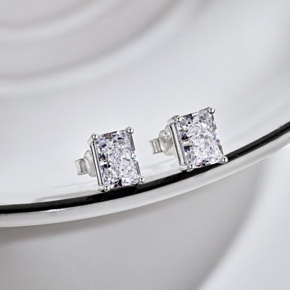 [Polaidi Jewelry]Radiant Luxurious Princess Cut Daily Earrings