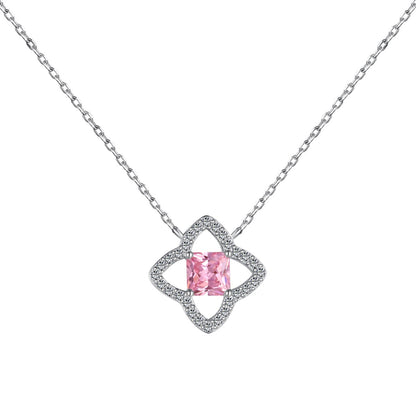 [Polaidi Jewelry]Exquisite Flower Shape Princess Cut Necklace