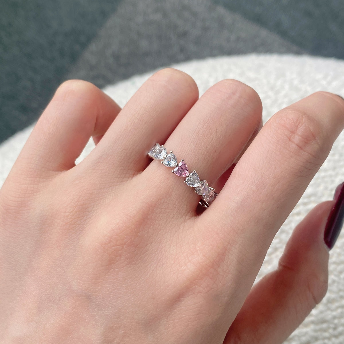 [Polaidi Jewelry]0.25 Carat Radiant Romance Heart Cut Lover Ring