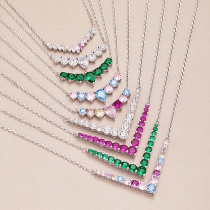 [Polaidi Jewelry]Dazzling Rainbow Necklace