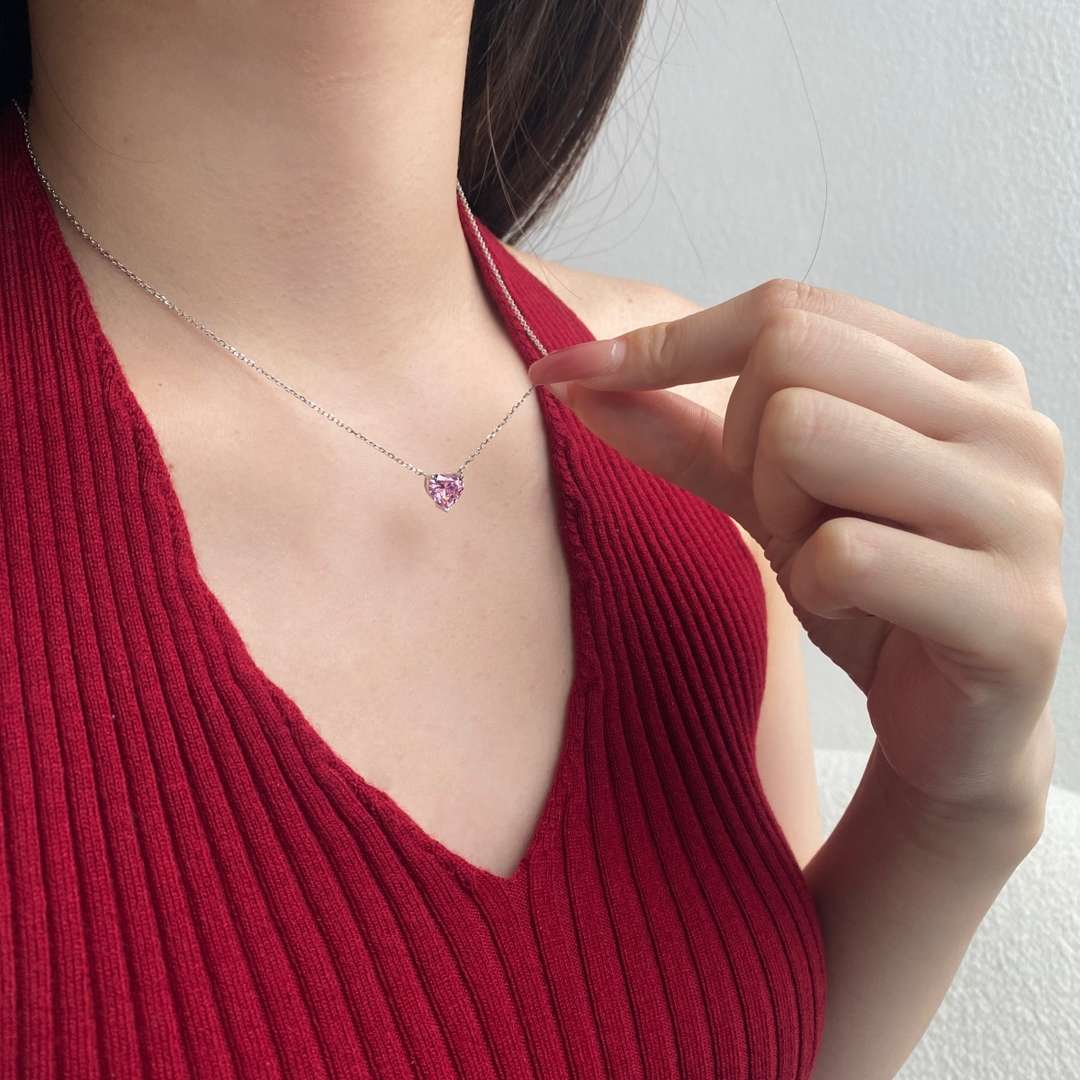 [Polaidi Jewelry]6.0 carat Radiant Heart Shape Necklace
