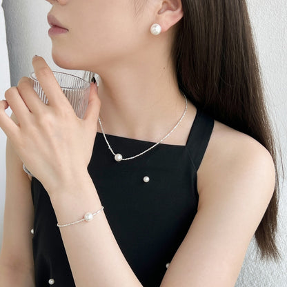 [Polaidi Jewelry]Delicate Pearl Earrings