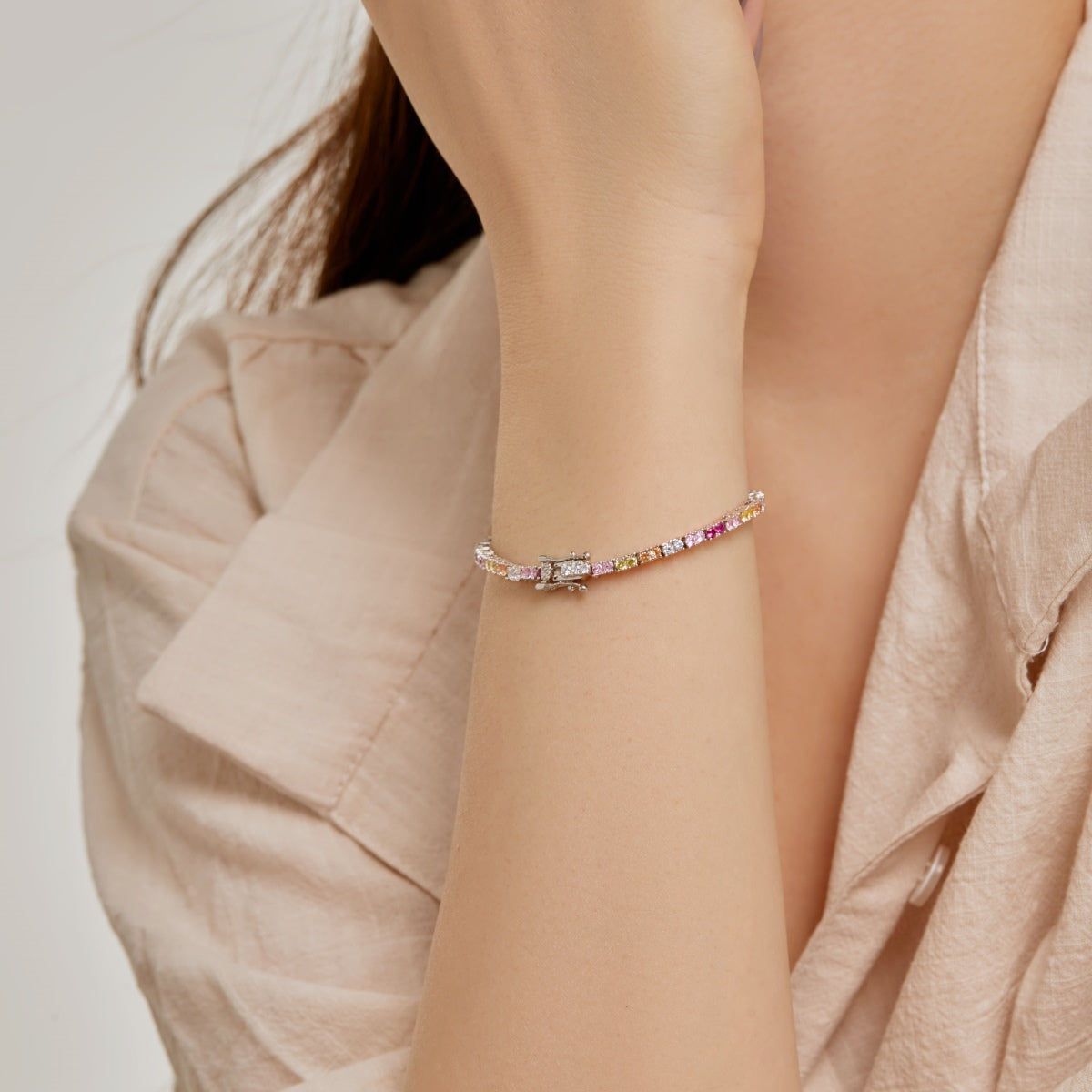 [Polaidi Jewelry]Delicate Romantic Heart Shape Lover Bracelet