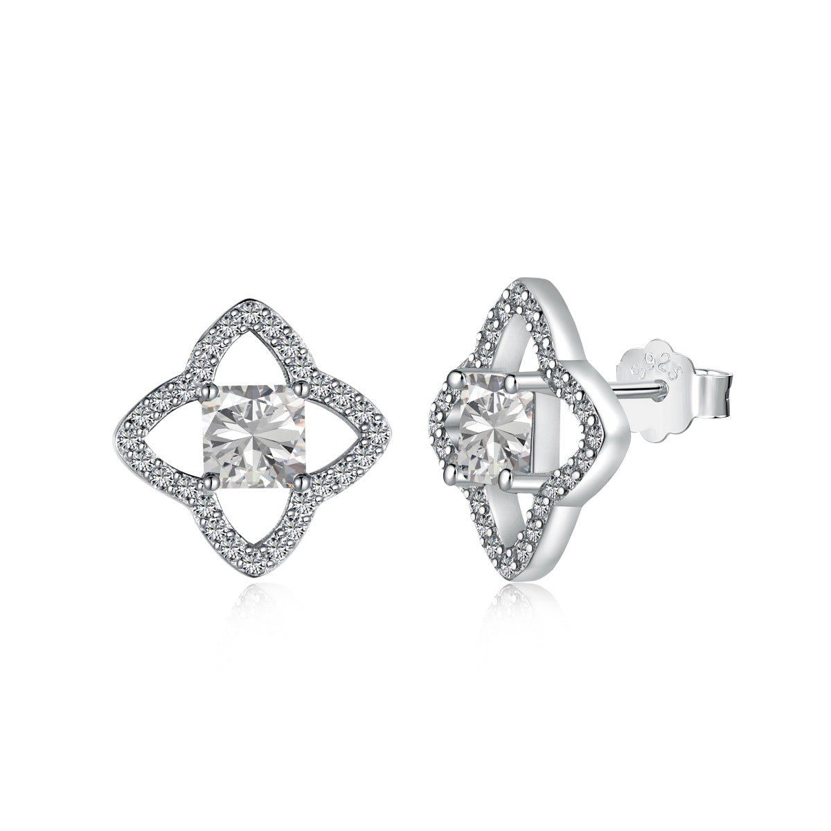 [Polaidi Jewelry]Elegant Star Shape Princess Cut Daily Earrings
