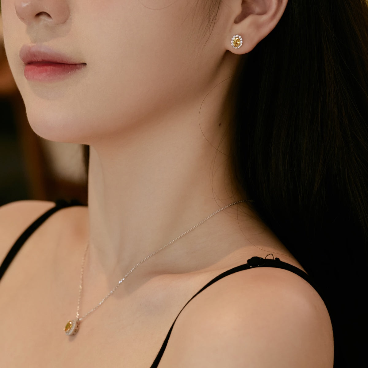 [Polaidi Jewelry]Delicate Unique Oval Cut Daily Earrings