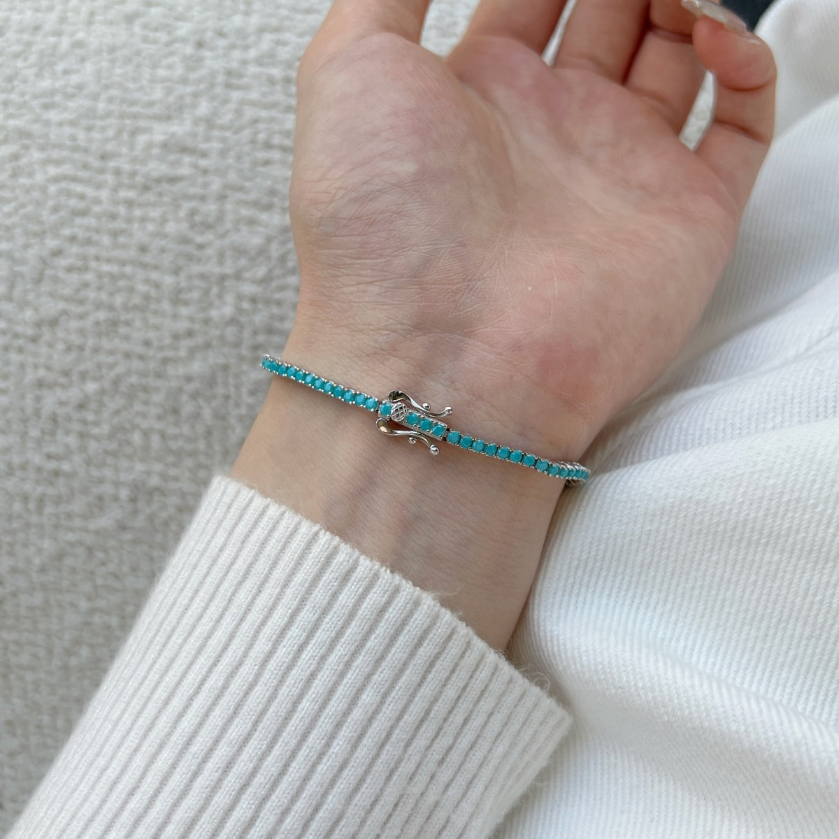 [Polaidi Jewelry]Dazzling Exquisite Round Cut Daily Bracelet