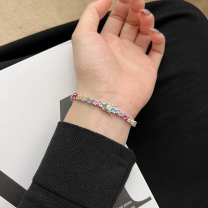 [Polaidi Jewelry]Ornate Sparkling Multi Cut Party Bracelet