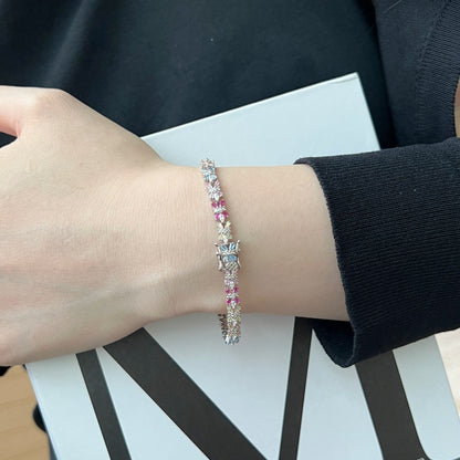 [Polaidi Jewelry]Radiant Colorful Emerald Cut Party Bracelet