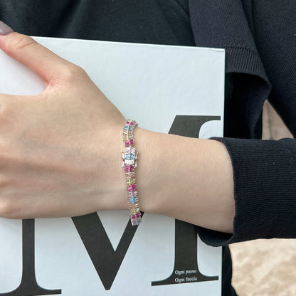 [Polaidi Jewelry]Sparkling Exquisite Multi Cut Party Bracelet