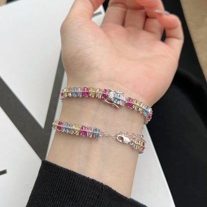 [Polaidi Jewelry]Sparkling Exquisite Multi Cut Party Bracelet