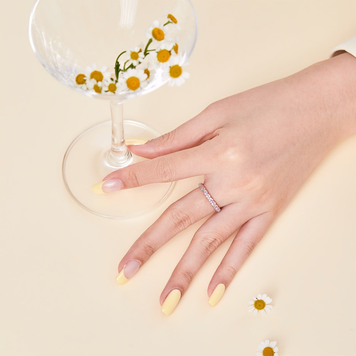 [Polaidi Jewelry]Dainty Ebullient Round Cut Daily Ring