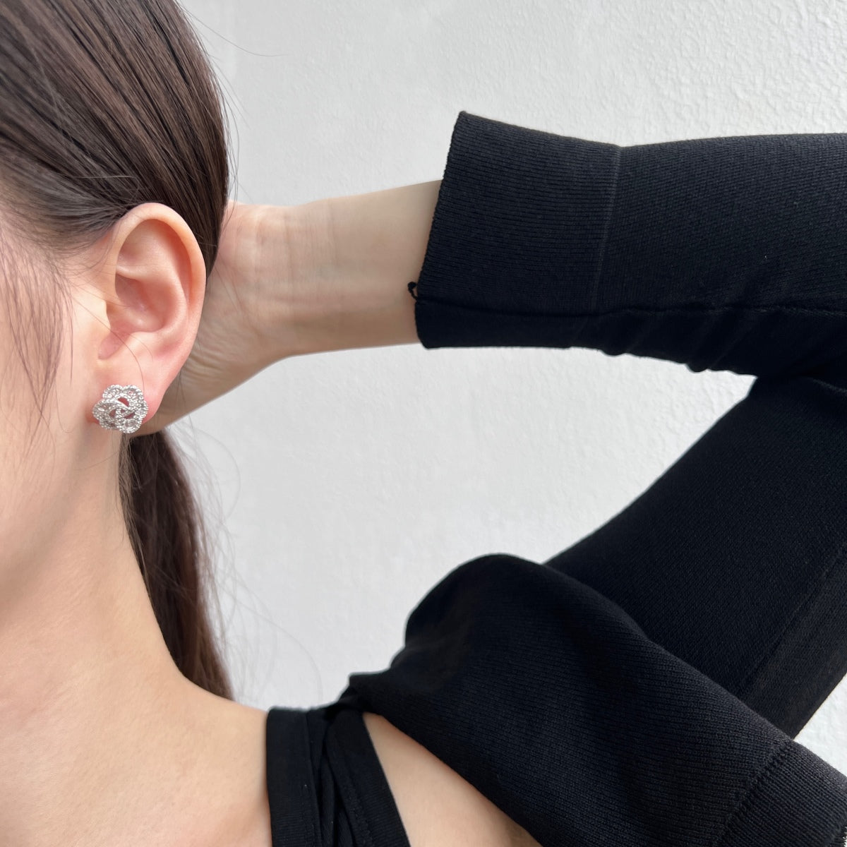 [Polaidi Jewelry]Exquisite Flower Shape Daily Earrings