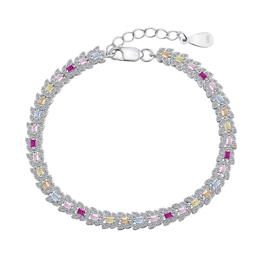 [Polaidi Jewelry]Delicate Colorful Multi Cut Daily Bracelet