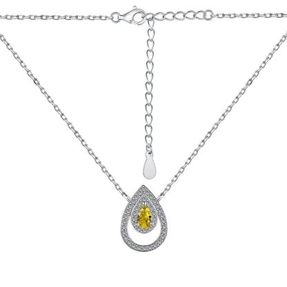 [Polaidi Jewelry]Sparkling Pear Cut Necklace