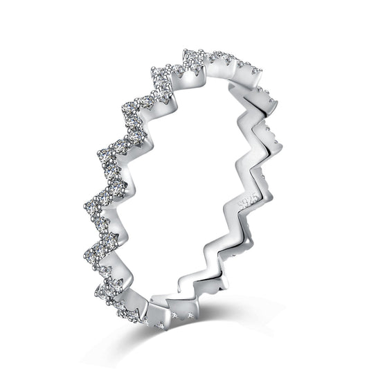 [Polaidi Jewelry]Delicate Enchanting Wave Shape Daily Ring