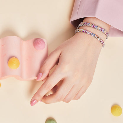 [Polaidi Jewelry]Ornate Sparkling Round Cut Party Bracelet
