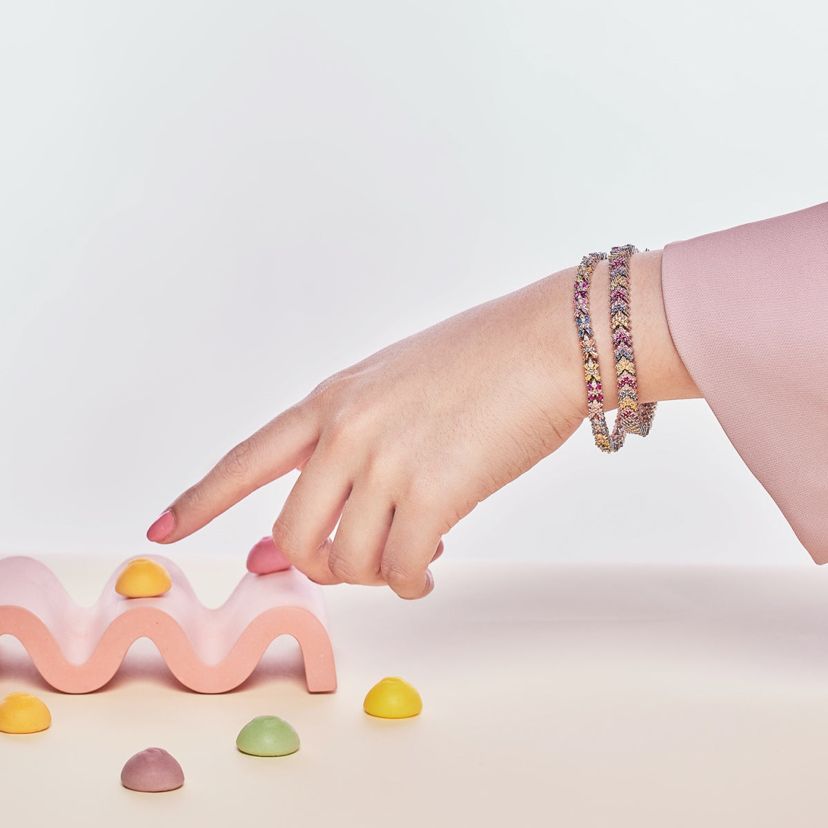 [Polaidi Jewelry]Ornate Sparkling Round Cut Party Bracelet
