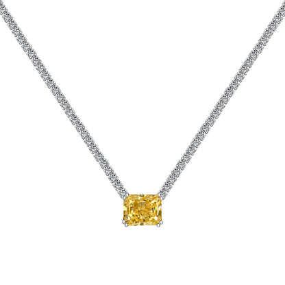 [Polaidi Jewelry]4.0 Carat Elegant Radiant Cut Necklace
