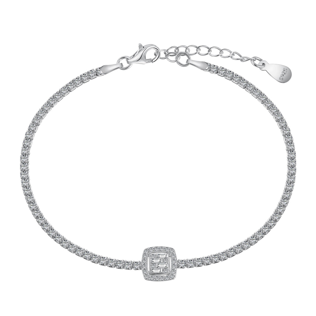 [Polaidi Jewelry]Luxurious Dazzling Square Shape Banquet Bracelet