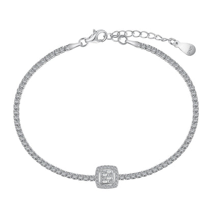 [Polaidi Jewelry]Luxurious Dazzling Square Shape Banquet Bracelet