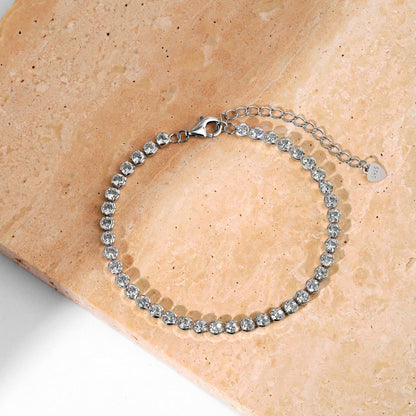 [Polaidi Jewelry]Dazzling Sparkling Round Cut Daily Bracelet