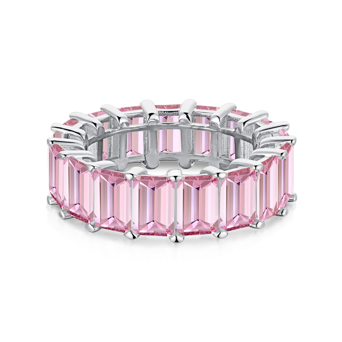 [Polaidi Jewelry]0.75 Carat Elegant Emerald Cut Tennis Ring