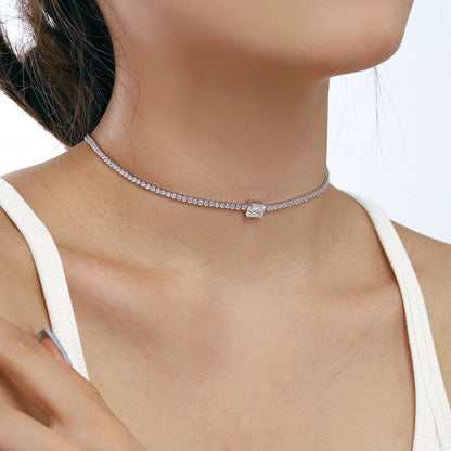 [Polaidi Jewelry]2.0 carat Ornate Emerald Cut Necklace