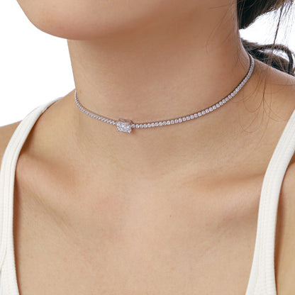 [Polaidi Jewelry]2.0 carat Ornate Emerald Cut Necklace