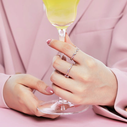 [Polaidi Jewelry]Dainty Colorful Round Cut Party Ring