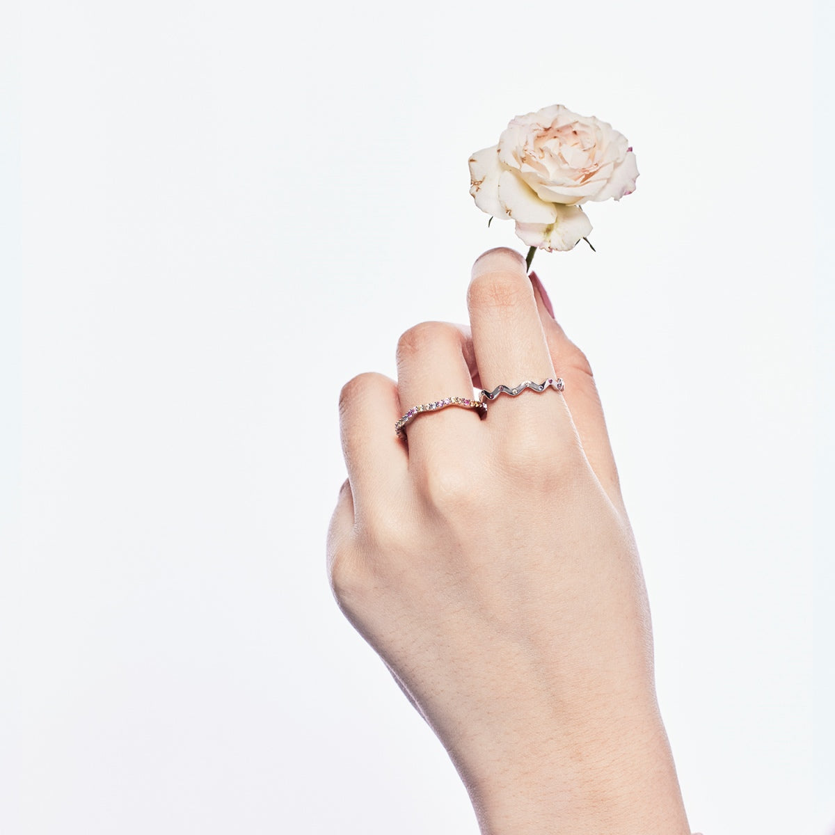 [Polaidi Jewelry]Dainty Colorful Round Cut Party Ring