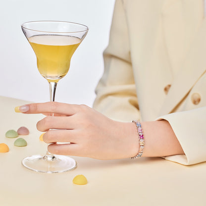 [Polaidi Jewelry]Delicate Colorful Multi Cut Party Bracelet