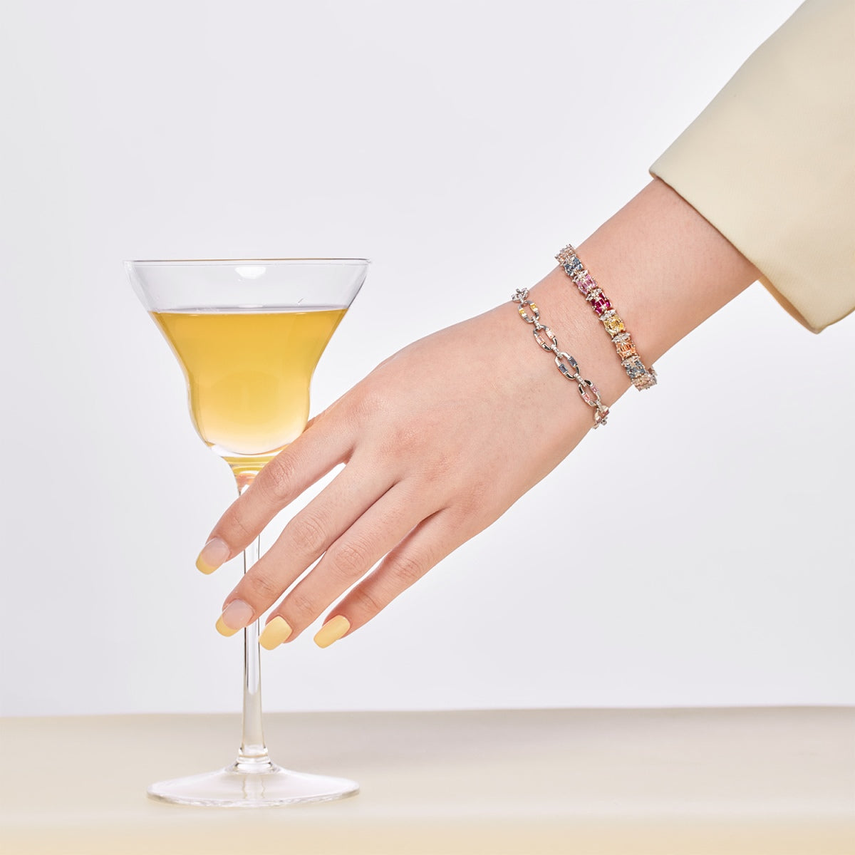 [Polaidi Jewelry]Delicate Colorful Multi Cut Party Bracelet