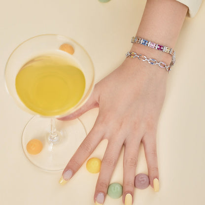 [Polaidi Jewelry]Delicate Colorful Multi Cut Party Bracelet