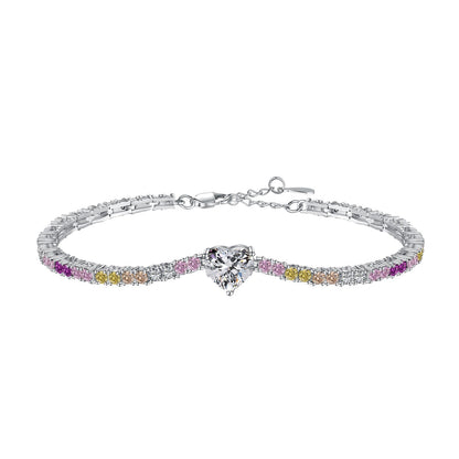 [Polaidi Jewelry]Delicate Romantic Heart Shape Lover Bracelet