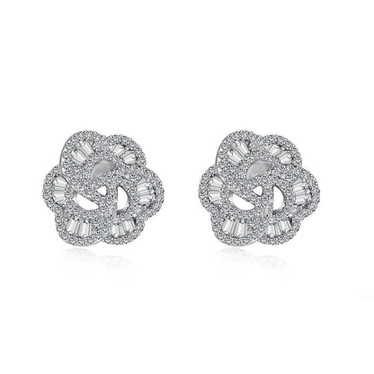 [Polaidi Jewelry]Exquisite Flower Shape Daily Earrings