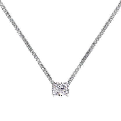 [Polaidi Jewelry]4.0 Carat Elegant Radiant Cut Necklace