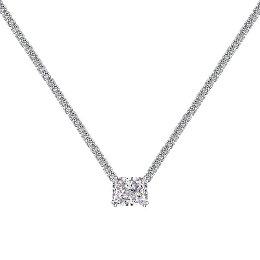 [Polaidi Jewelry]4.0 Carat Elegant Radiant Cut Necklace