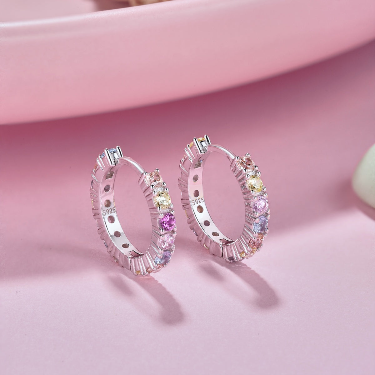 [Polaidi Jewelry]Radiant Colorful Round Cut Earrings