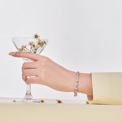 [Polaidi Jewelry]Dazzling Radiant Multi Cut Daily Bracelet