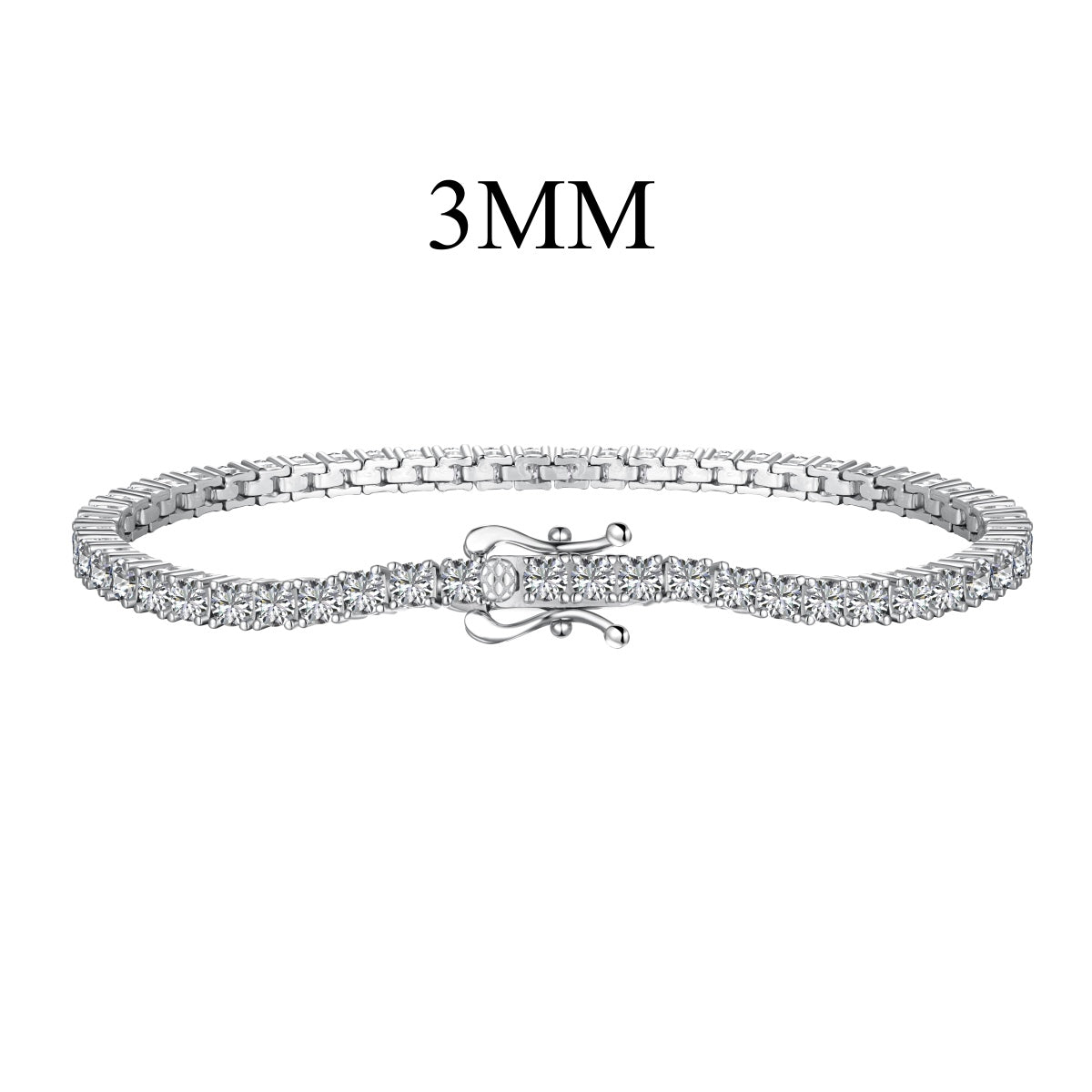 [Polaidi Jewelry]Dainty Charming Round Cut Tennis Bracelet
