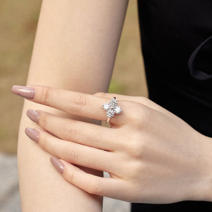 [Polaidi Jewelry]Four-Leaf Clover Eight-Pointed Star Ring