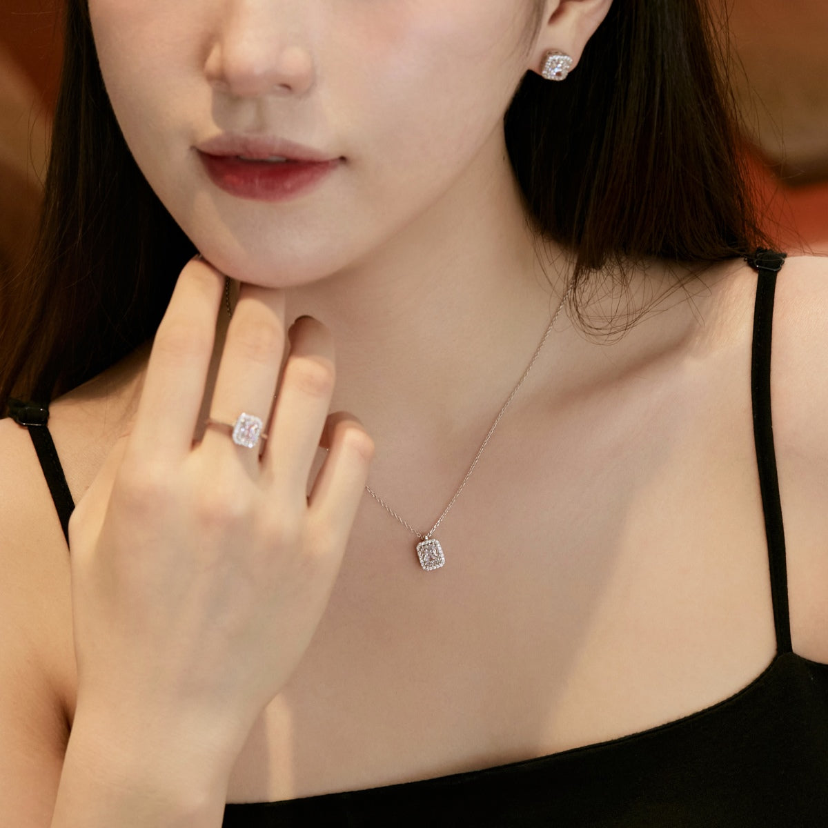 [Polaidi Jewelry]1.0 Carat Luxurious Dainty Emerald Cut Daily Earrings