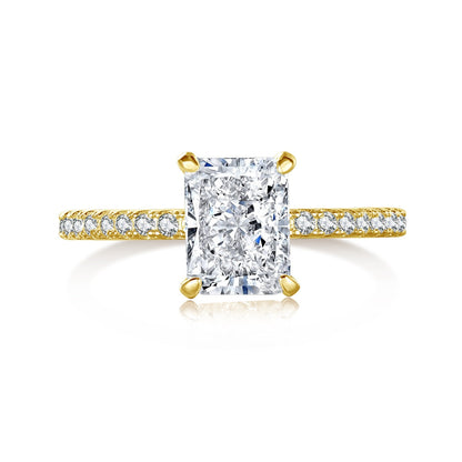 [Polaidi Jewelry]2.0 Carat Dazzling Sparkling Radiant Cut Party Ring